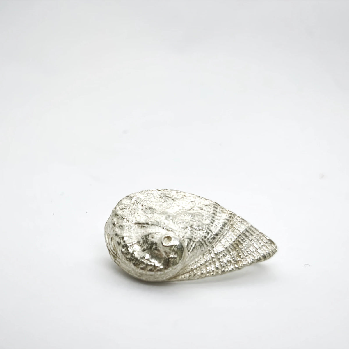 925 sterling silver pendent with the texture from a Fragment of an abalone. Design by Inês Almeida