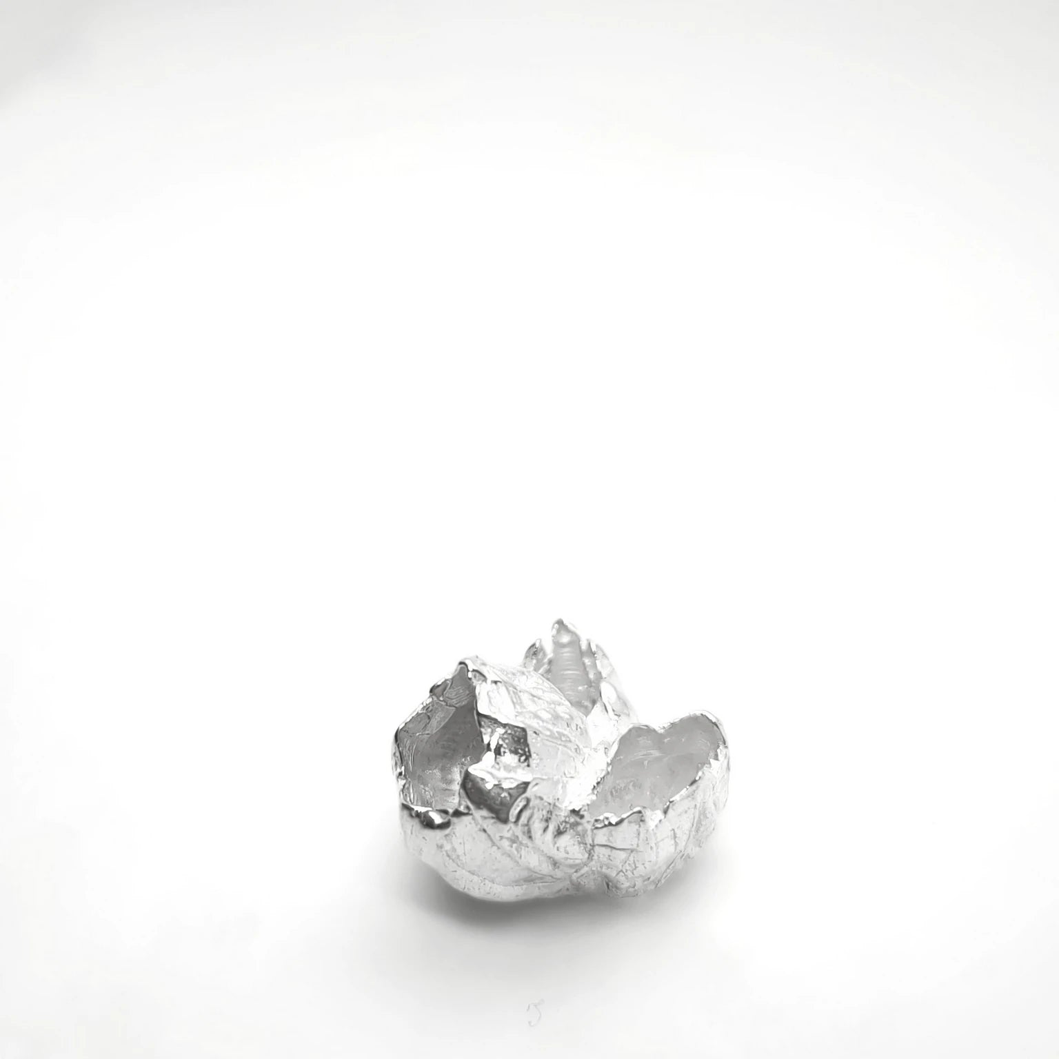 925 sterling silver pendant with the texture from barnacles in a jewellery black box. Design by Inês Almeida