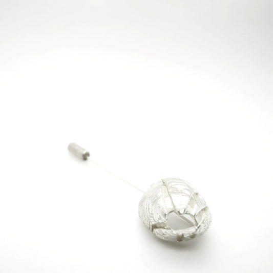 925 sterling silver pin with the texture from a barnacle. Design by Inês Almeida