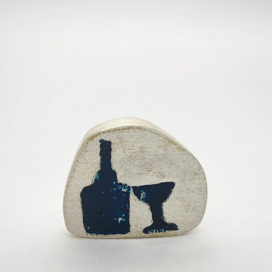 Double pin bottle and glass – 925 Sterling Silver | Inês Almeida